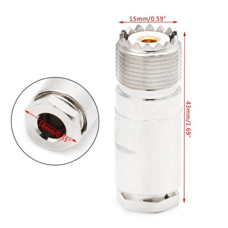UHF SO239 PL259 Female Plug Clamp Adapter UHF SO239 PL259 Female Plug Clamp Adapter